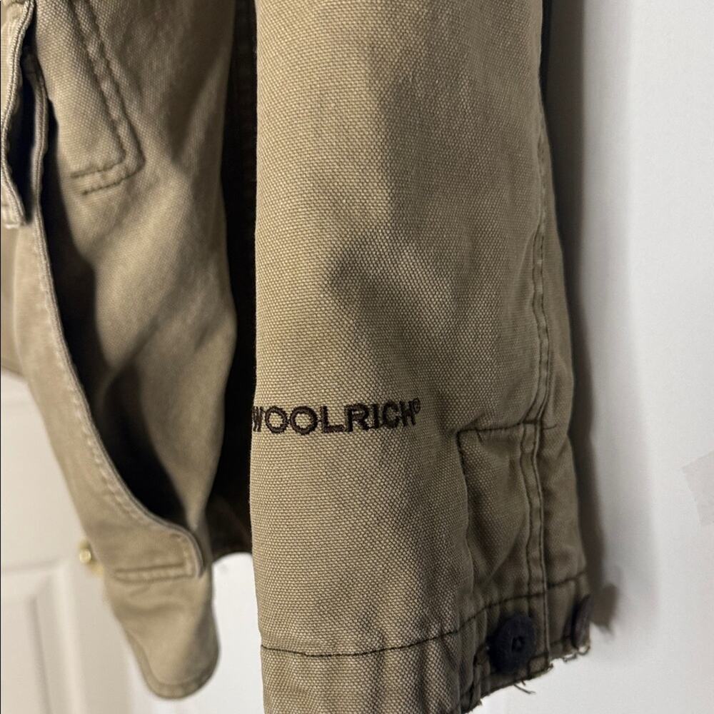 Woolrich Men's Khaki Field Jacket. Blanket jack. Vintage. Barn coat - Picture 5 of 8
